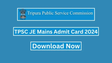 TPSC JE Mains Admit Card 2024