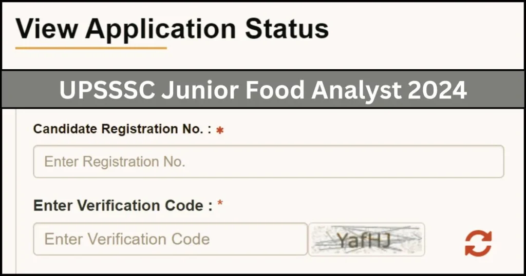 UPSSSC Junior Food Analyst