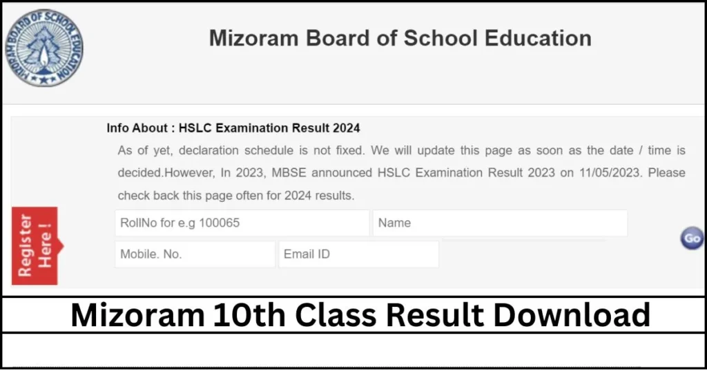 Mizoram 10th Class Result Download